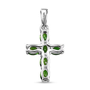 Chrome Diopside 1.05 ctw Pendant in Platinum Over Sterling Silver