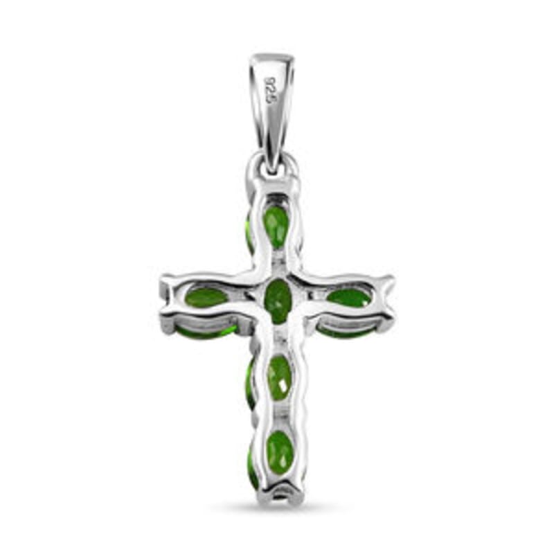 Chrome Diopside 1.05 ctw Pendant in Platinum Over Sterling Silver