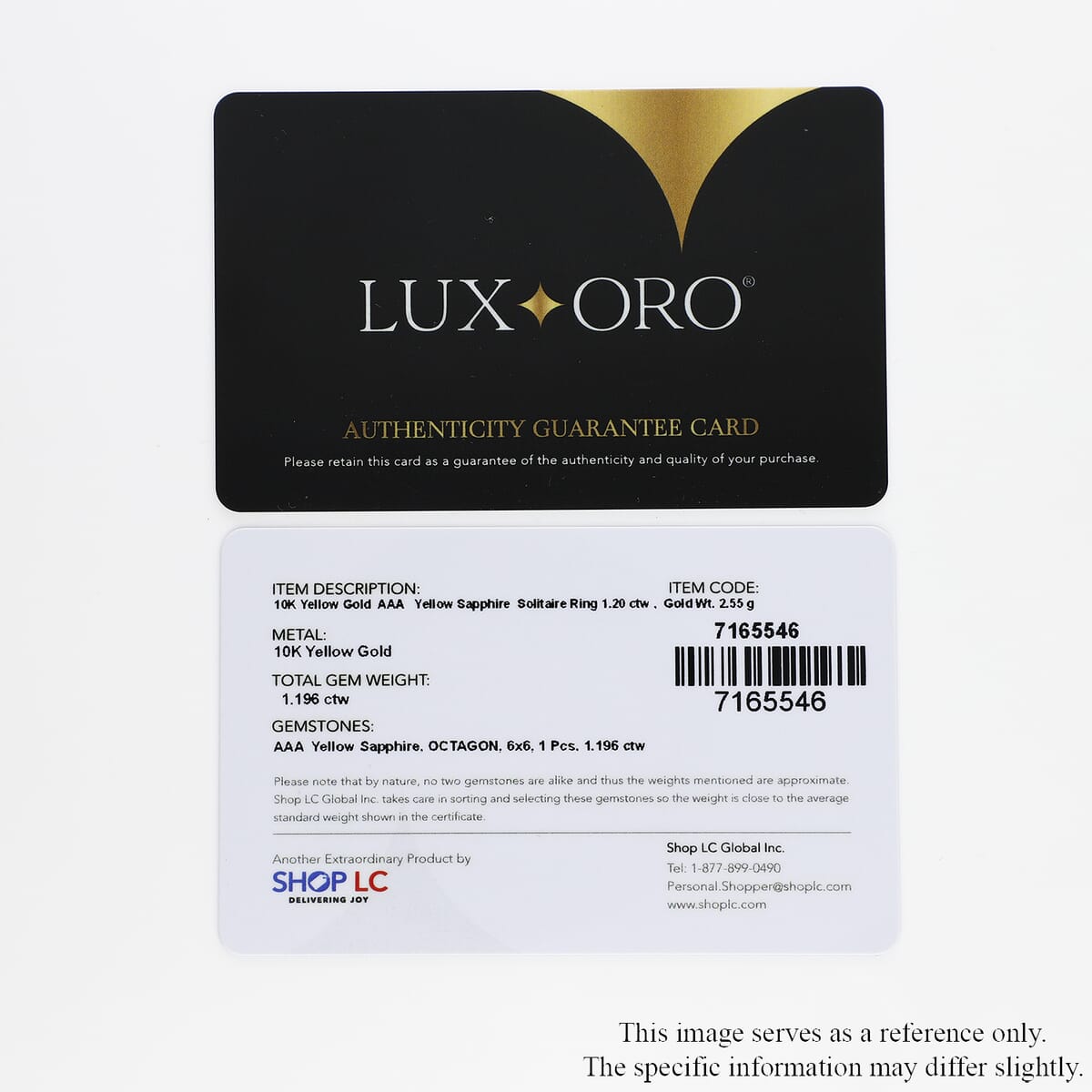 Luxoro 10K Yellow Gold Asscher Cut AAA Madagascar Yellow Sapphire Solitaire Ring 1.20 ctw image number 6