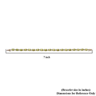Luxoro 10K Yellow Gold AAA Sava Sphene Link Bracelet (6.50 In) 10.25 ctw