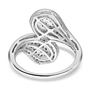 Blue Diamond 0.50 ctw Ring in Platinum Over Sterling Silver (Size 5.5)
