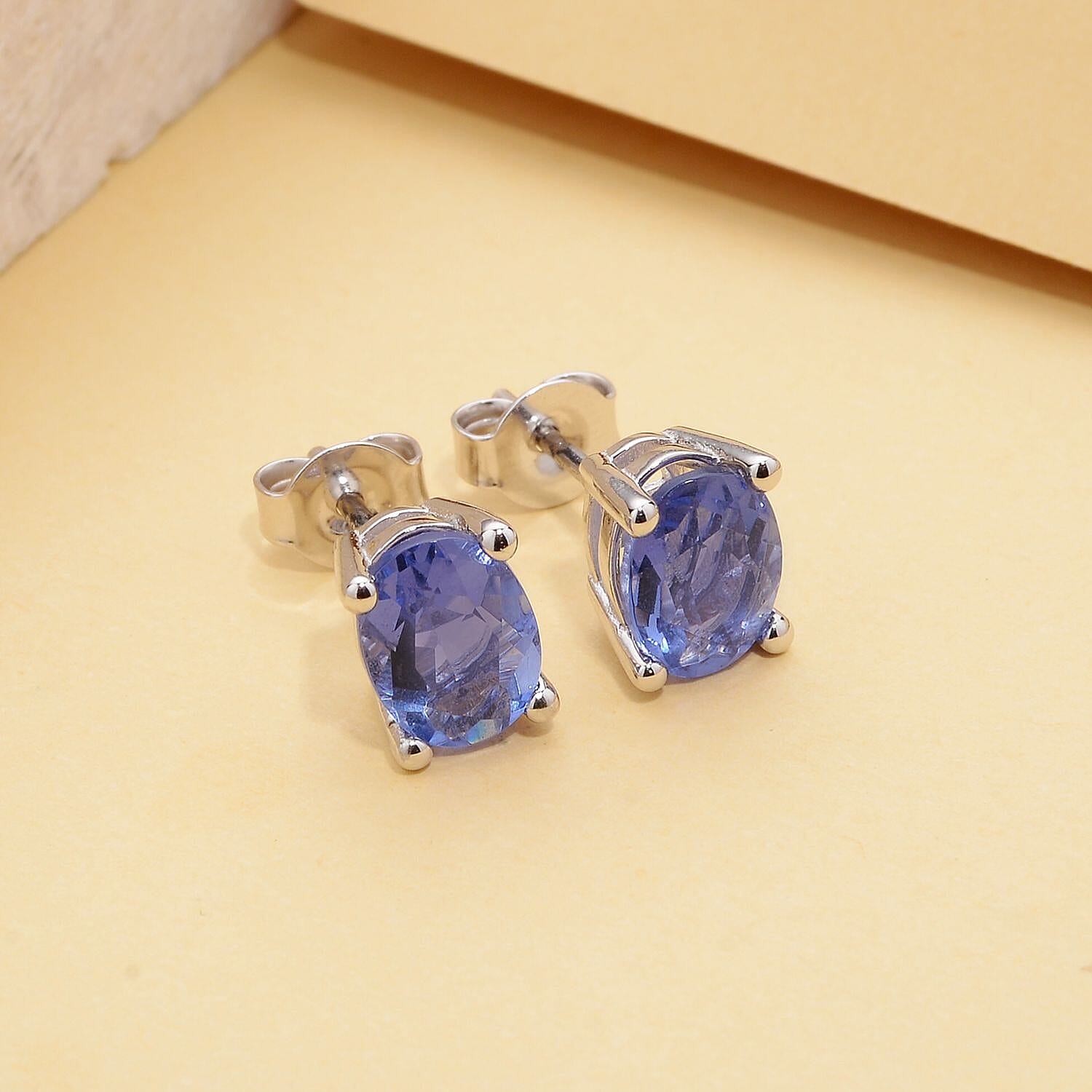 Color Change Fluorite (IR) Stud Earrings in Rhodium Over Sterling Silver 3.00 ctw