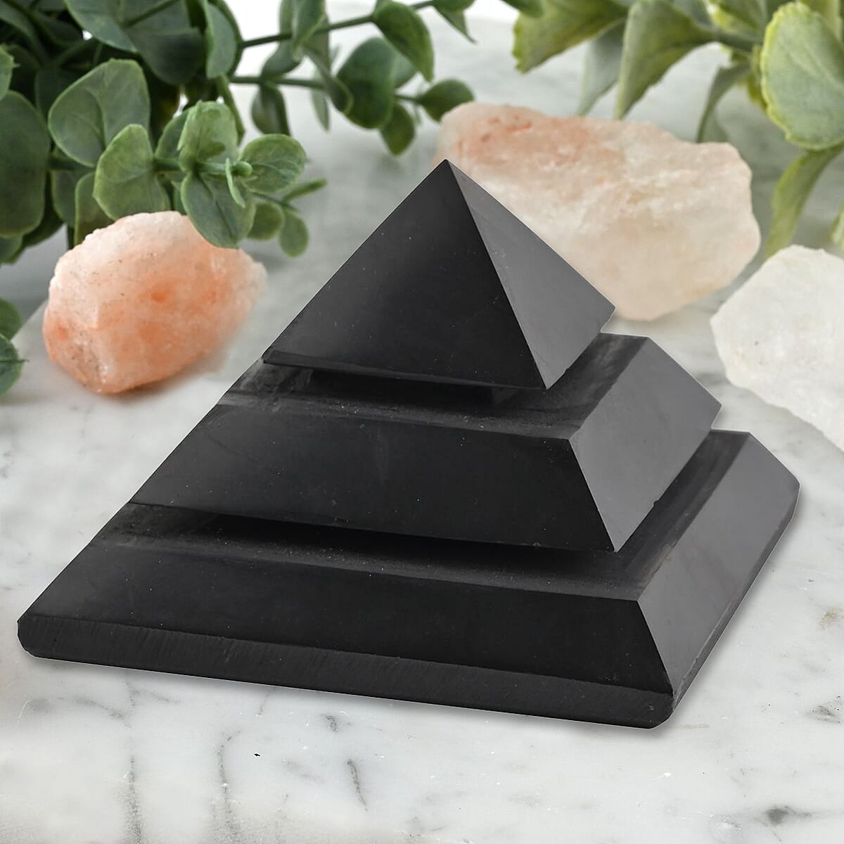 Shungite Sakkara Pyramid 5cm 450ctw image number 1