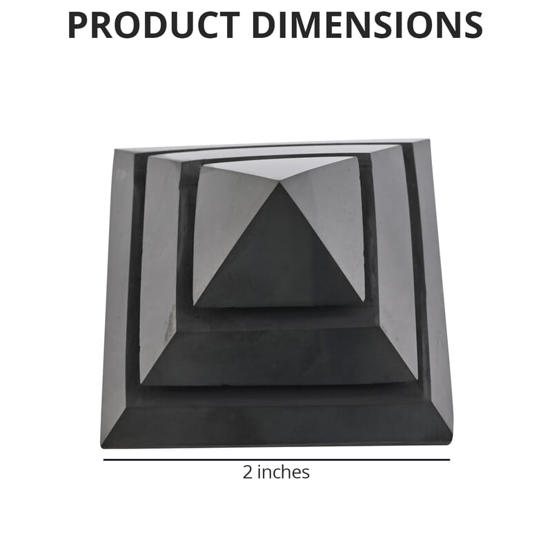 Shungite Sakkara Pyramid 5cm 450ctw