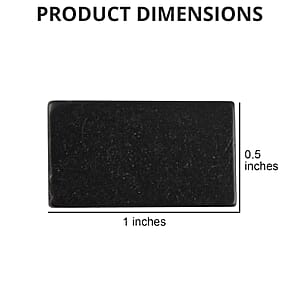 Shungite Plain Rectangle Cellphone Mini Tile 0.5x1 Approx. 15ctw