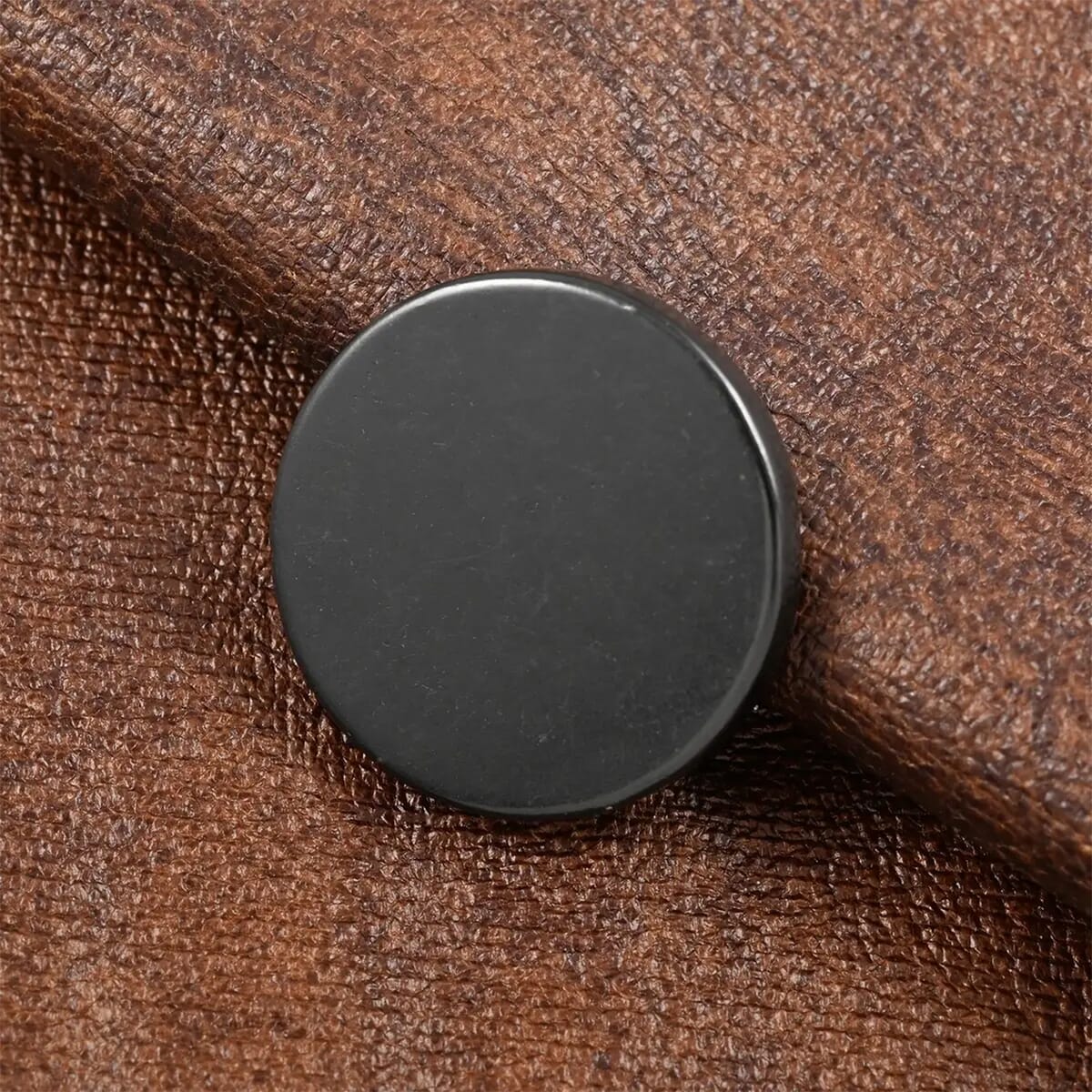 Shungite Plain Round Cellphone Mini Tile 1 Approx. 25ctw image number 1