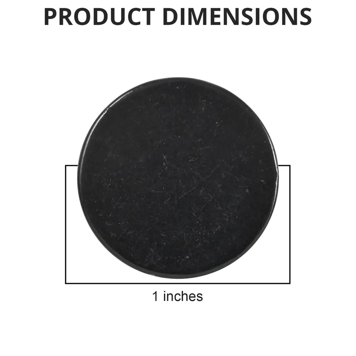 Shungite Plain Round Cellphone Mini Tile 1 Approx. 25ctw image number 4