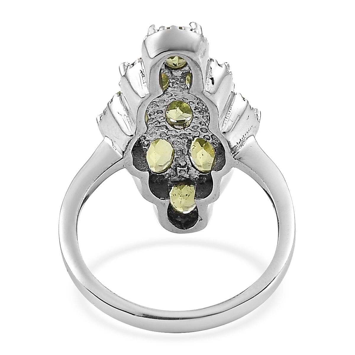 Peridot Elongated Ring in Stainless Steel (Size 7.0) 4.90 ctw image number 4