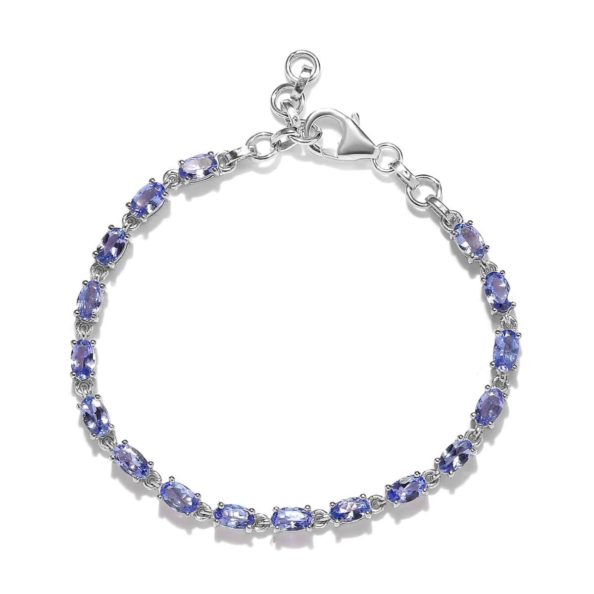 Premium Tanzanite Bracelet in Platinum Over Sterling Silver (6.50 In) 4.00 ctw image number 0