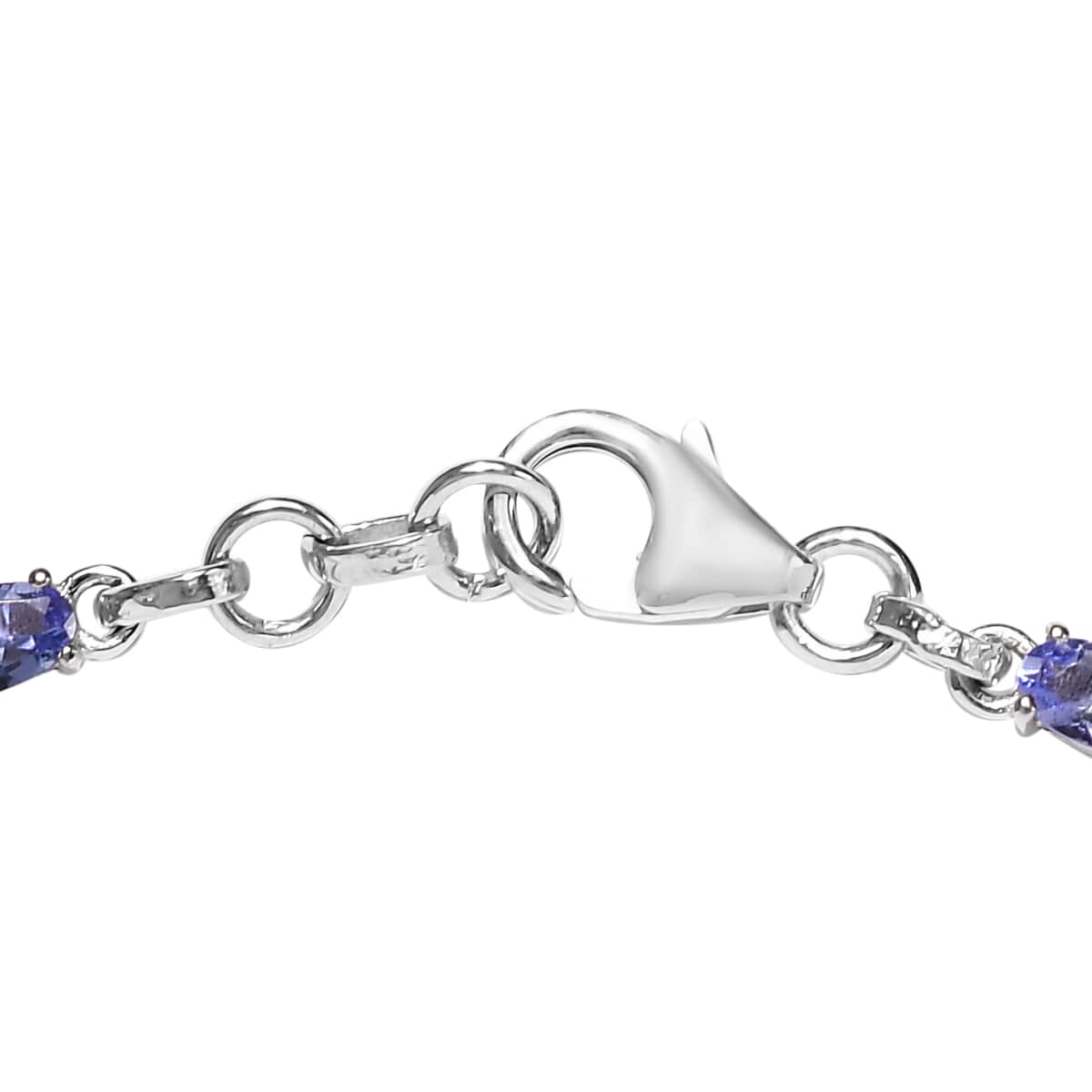 Tanzanite Link Bracelet in Platinum Over Sterling Silver (8.00 In) 5.60 ctw image number 3