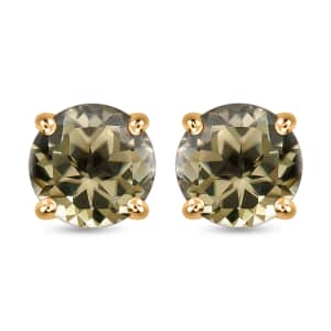 Iliana AAA Turkizite Earrings in 18K Yellow Gold| Gold Solitaire Studs| Gold Jewelry Gifts 2.00 ctw