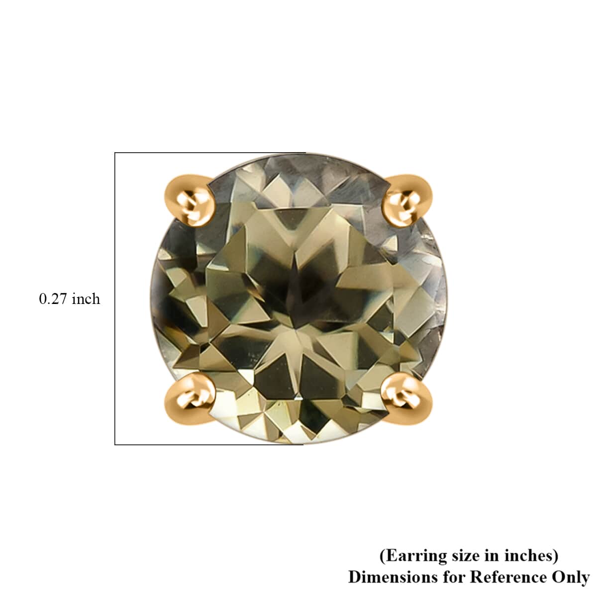 ILIANA 18K Yellow Gold AAA Turkizite Solitaire Stud Earrings 2.00 ctw image number 6