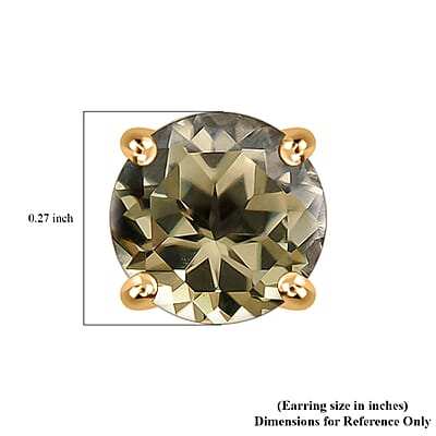 Iliana AAA Turkizite Earrings in 18K Yellow Gold, Gold Solitaire Studs, Gold Jewelry Gifts 2.00 ctw