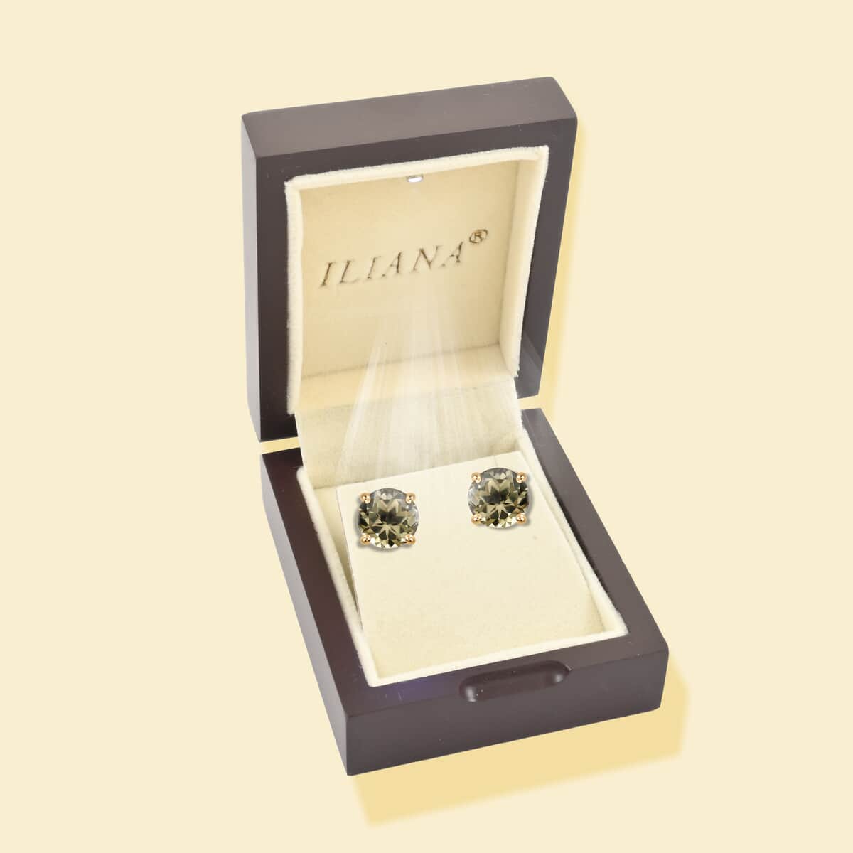 ILIANA 18K Yellow Gold AAA Turkizite Solitaire Stud Earrings 2.00 ctw image number 7