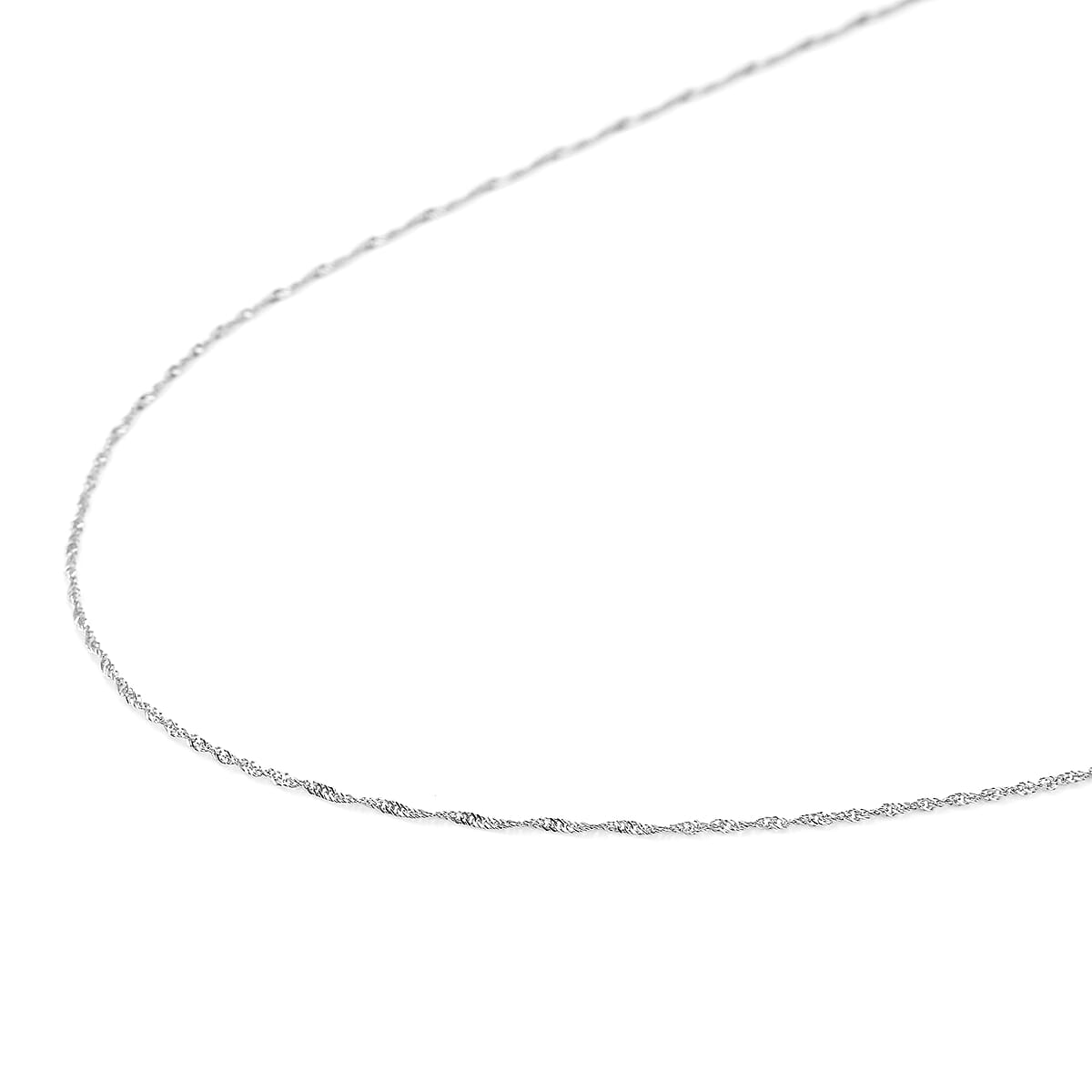 Doorbuster 950 Platinum Diamond-Cut Tank Chain Necklace 18 Inches 1.9 Grams image number 2