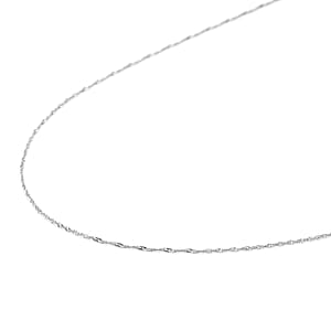 950 Platinum Diamond-Cut Tank Chain Necklace 18 Inches 1.9 Grams