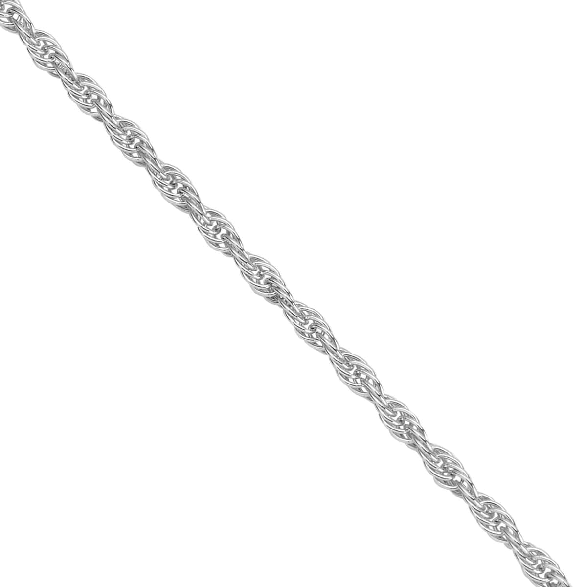 950 Platinum Rope Chain Necklace 18 Inches 2.97 Grams image number 3