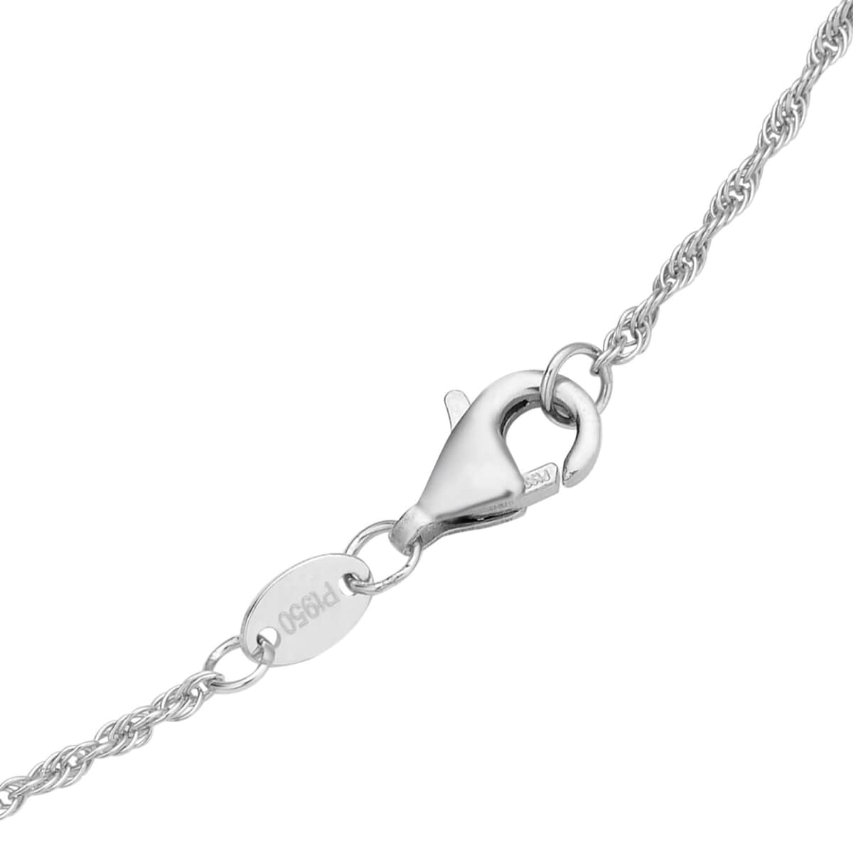 950 Platinum Rope Chain Necklace 18 Inches 2.97 Grams image number 4