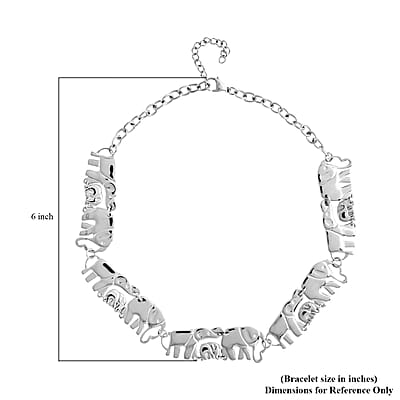 Elephant Family Necklace (18-20 Inches) in Stainless Steel (51 g) , Tarnish-Free, Waterproof, Sweat Proof Jewelry