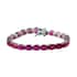 Niassa Ruby (FF) Tennis Bracelet in Platinum Over Sterling Silver (6.50 In) 24.15 ctw image number 0