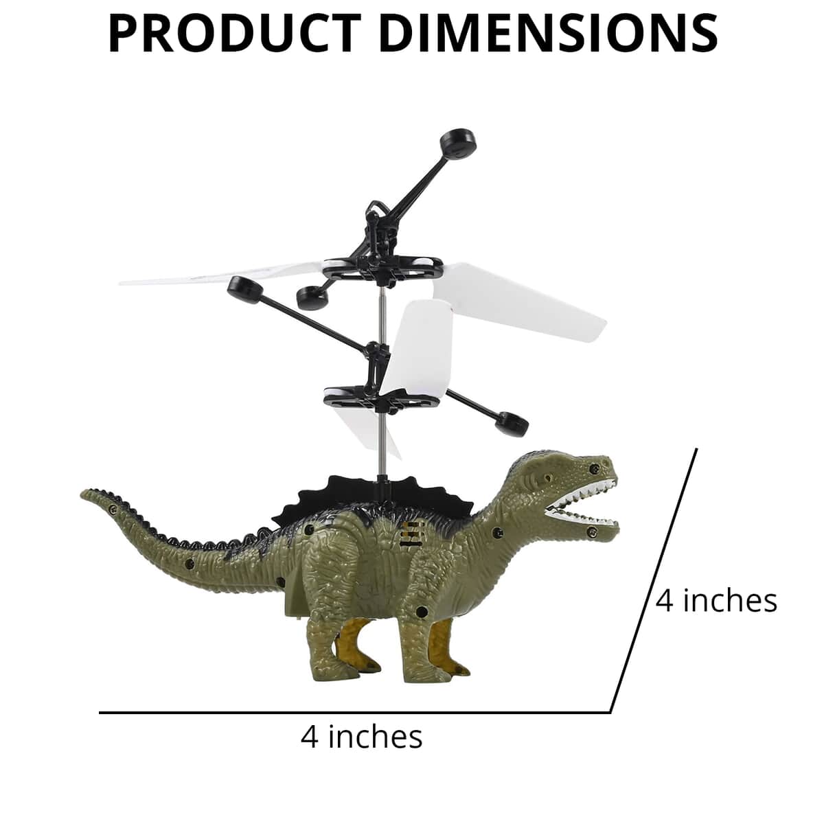 Dino Motion Control Drone with Rechargeable Battery- Green image number 3