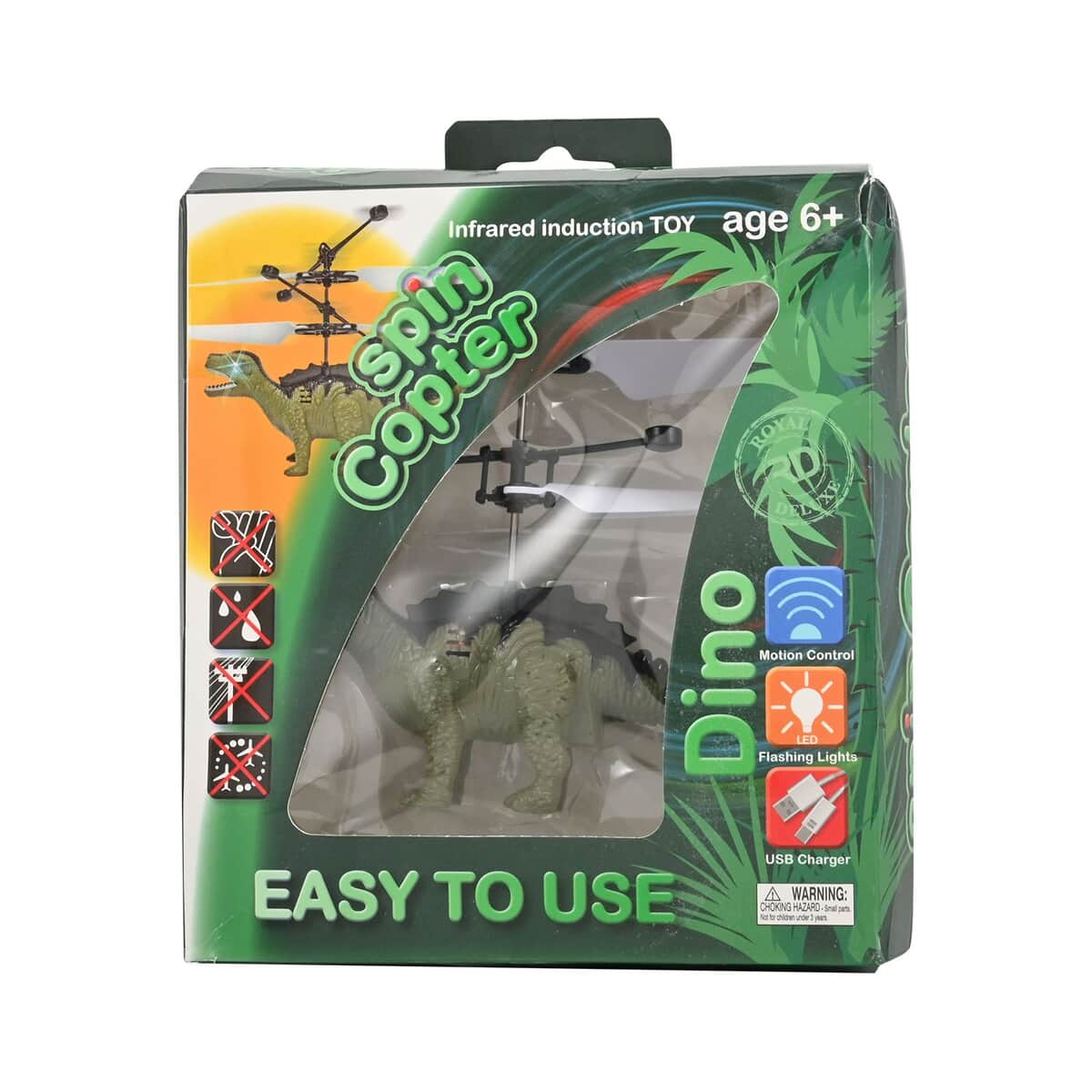 Dino Motion Control Drone with Rechargeable Battery- Green image number 5