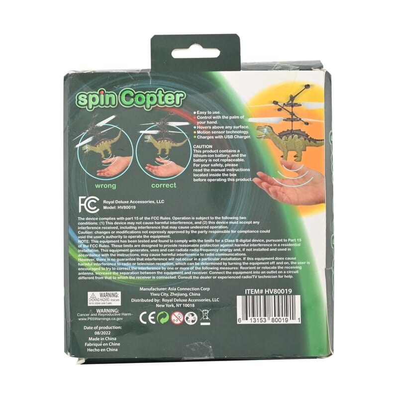 Dino Motion Control Drone with Rechargeable Battery- Green