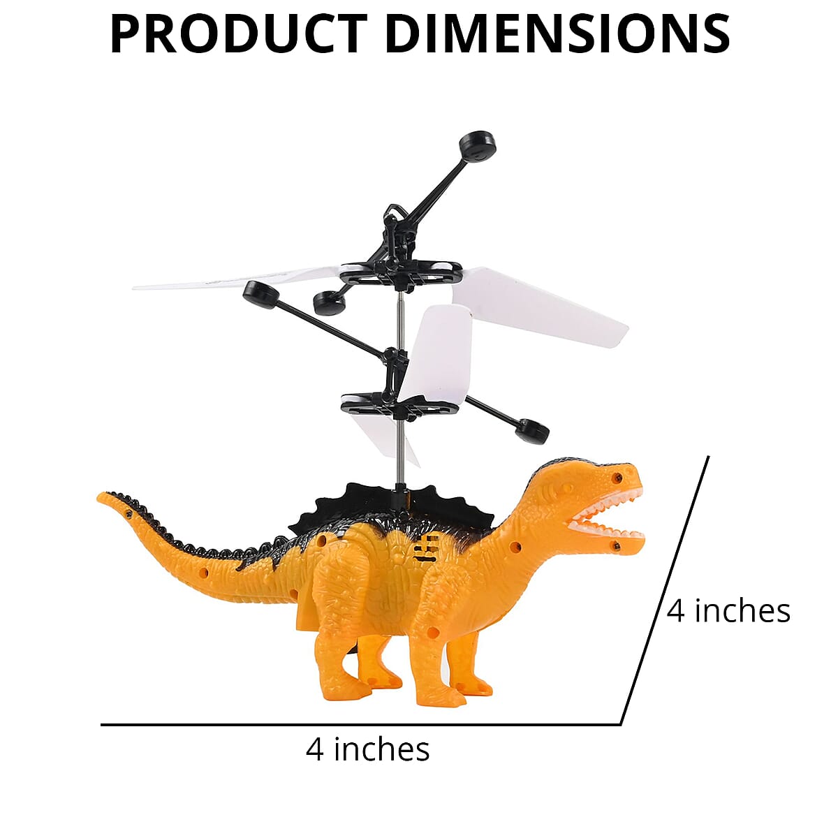 Dino Motion Control Drone with Rechargeable Battery- Yellow image number 3