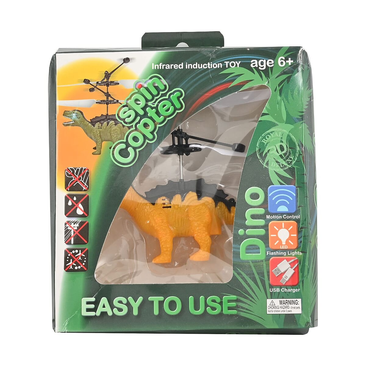 Dino Motion Control Drone with Rechargeable Battery- Yellow image number 5