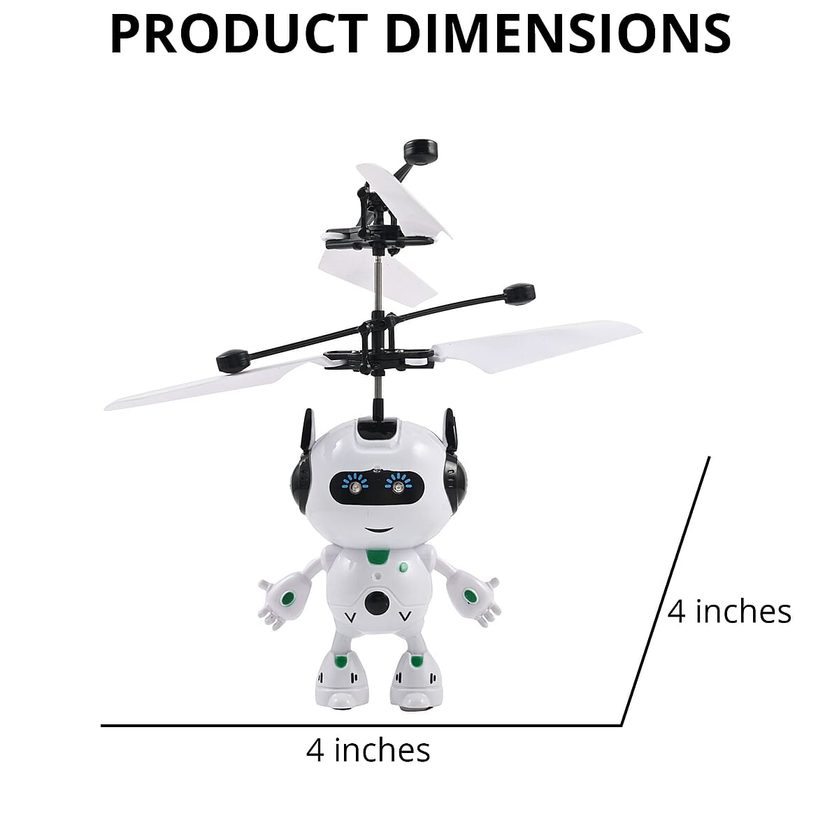 Closeout Robot Themed Motion Control Drone with Rechargeable Battery- White image number 3