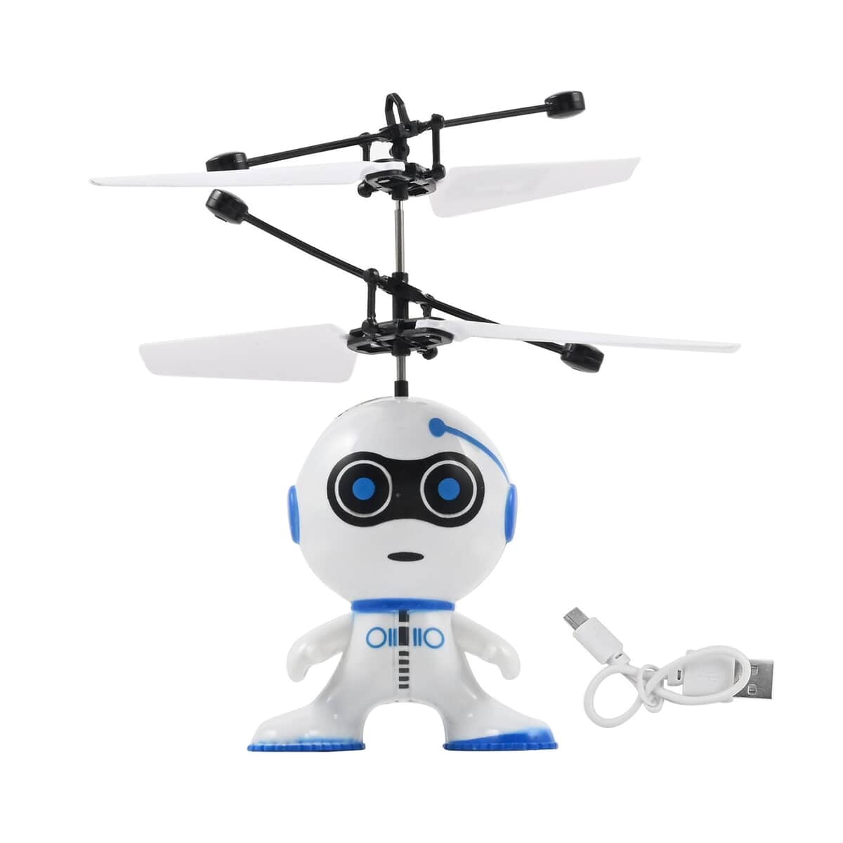 Robot Themed Motion Control Drone with Rechargeable Battery -Blue/White image number 0