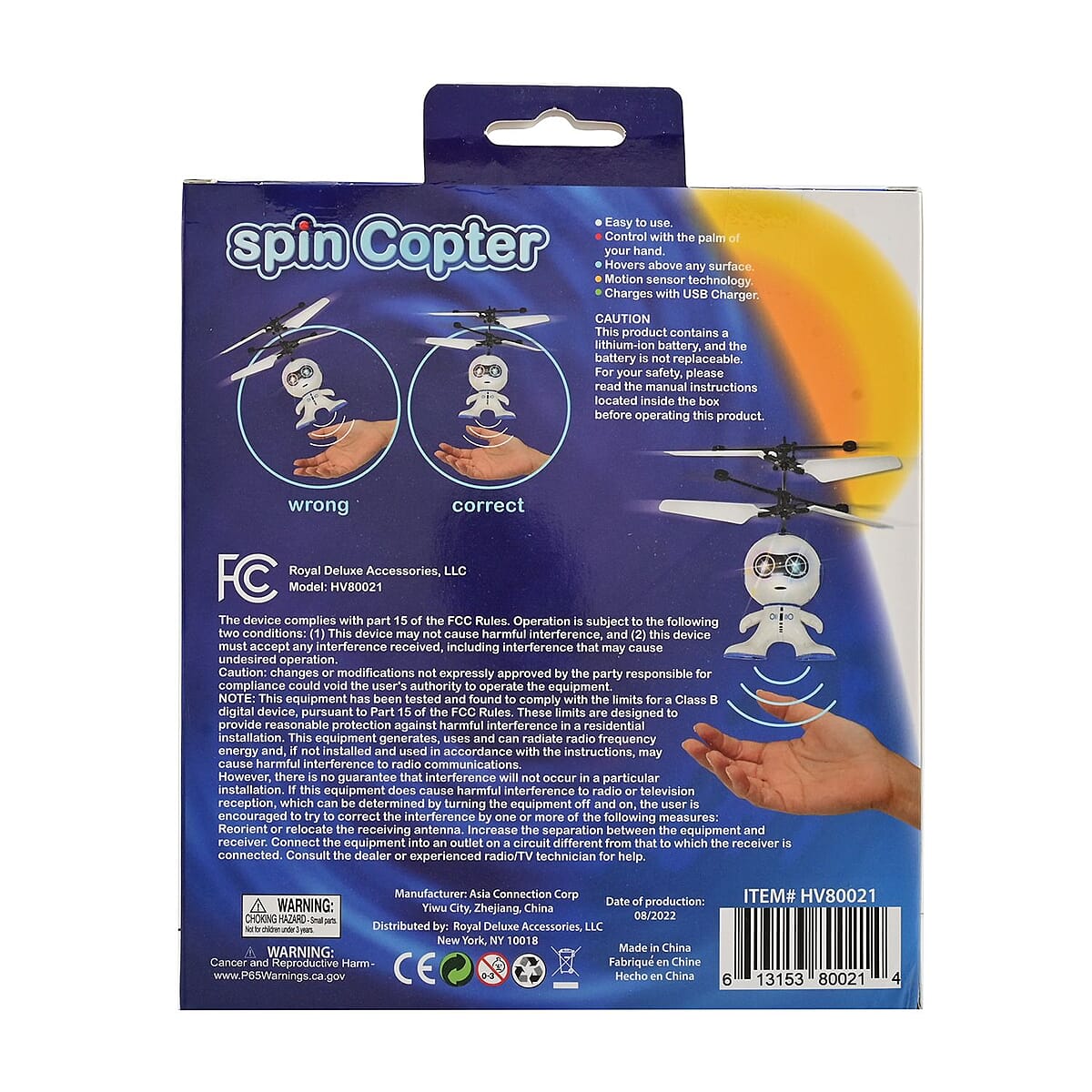 Robot Motion Control Drone with Rechargeable Battery- Light Blue image number 6