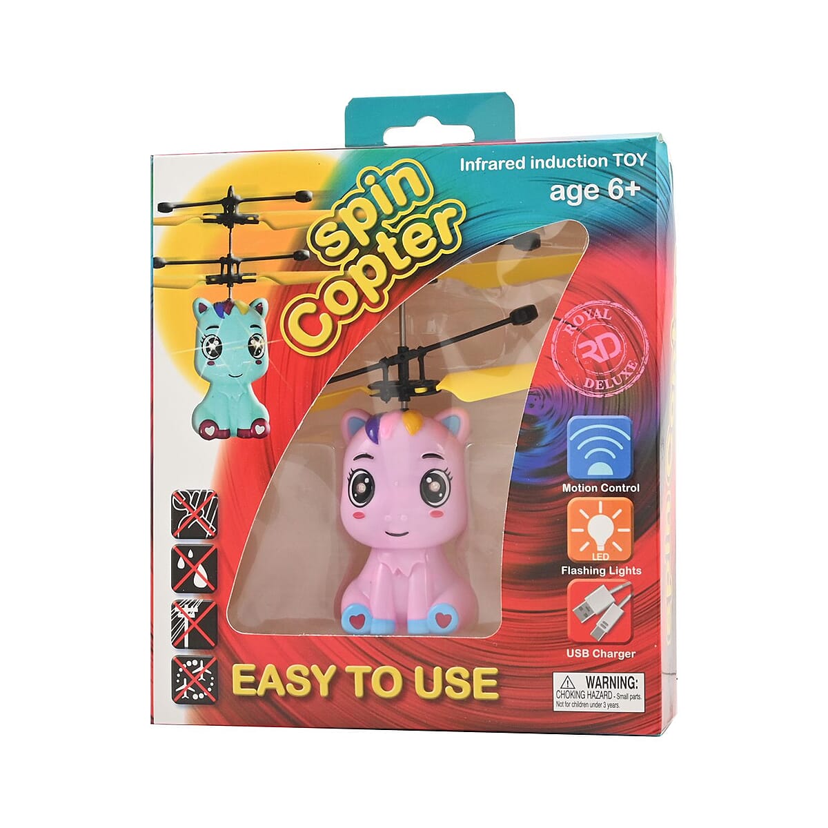 Closeout Unicorn Motion Control Drone with Rechargeable Battery- Pink image number 5