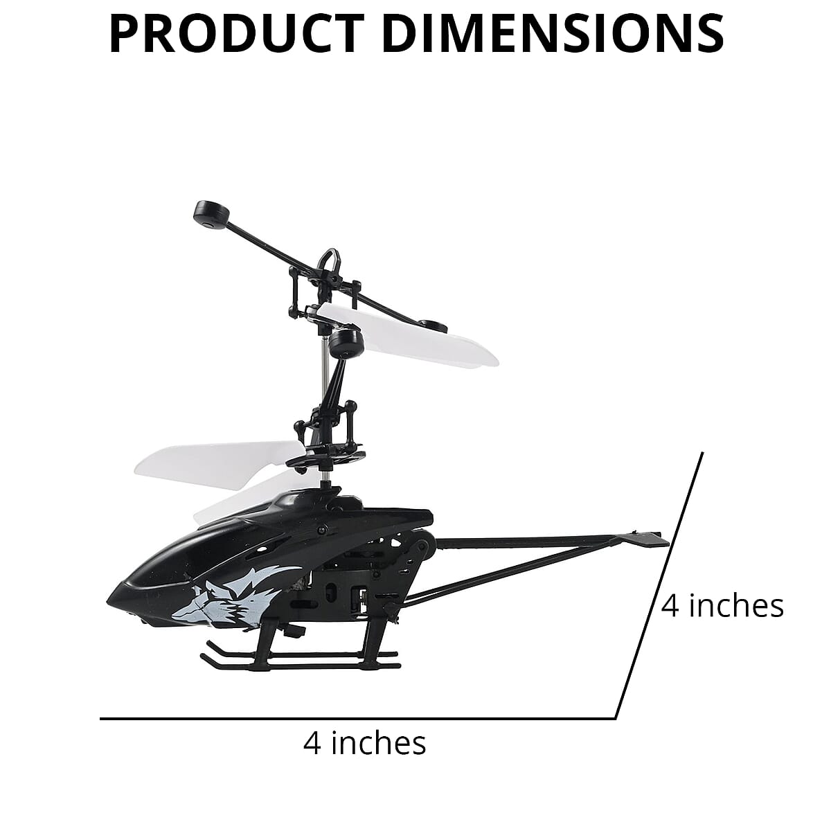 Shark Helicopter Motion Control Drone, Rechargeable Battery- Black image number 3