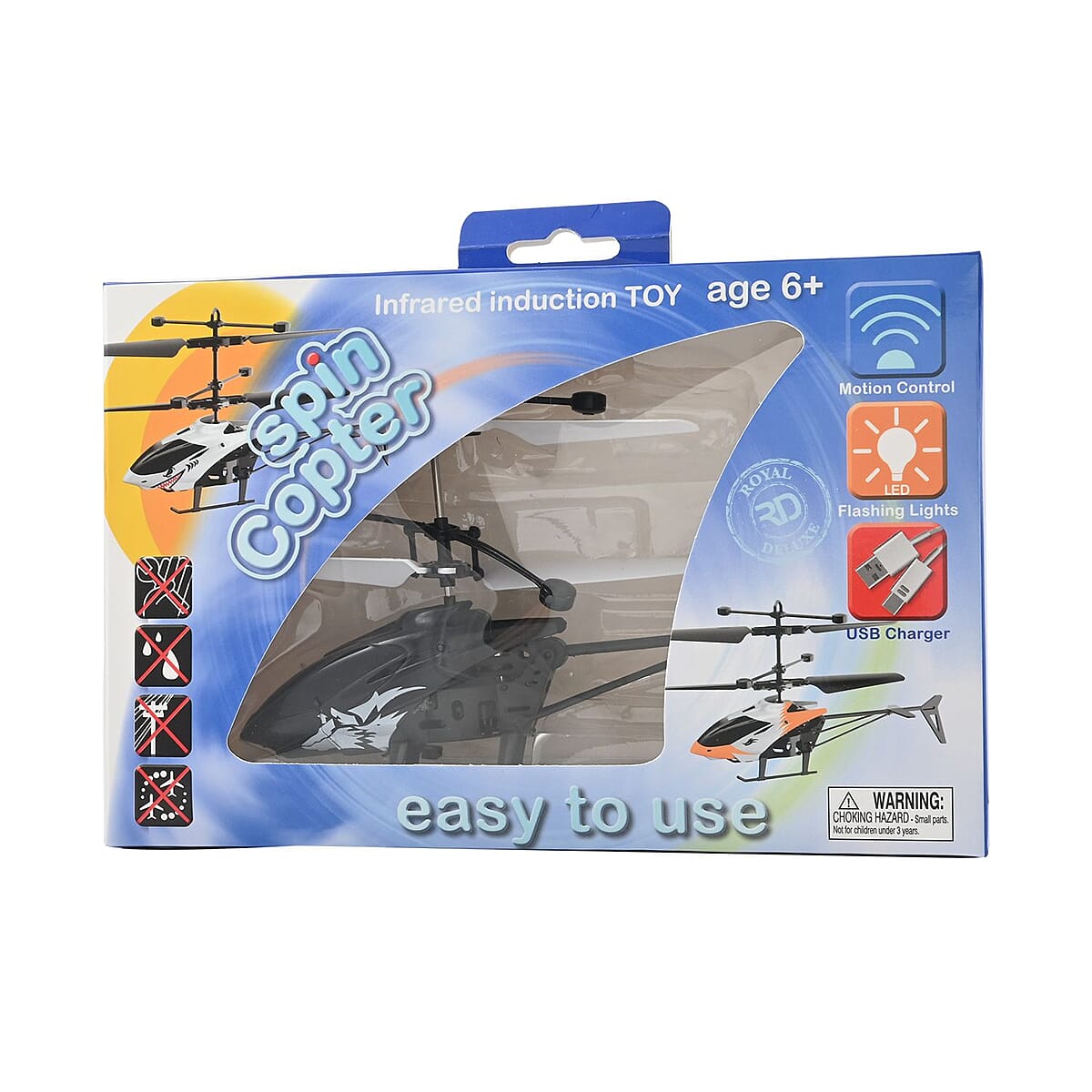 Shark Helicopter Motion Control Drone, Rechargeable Battery- Black image number 5