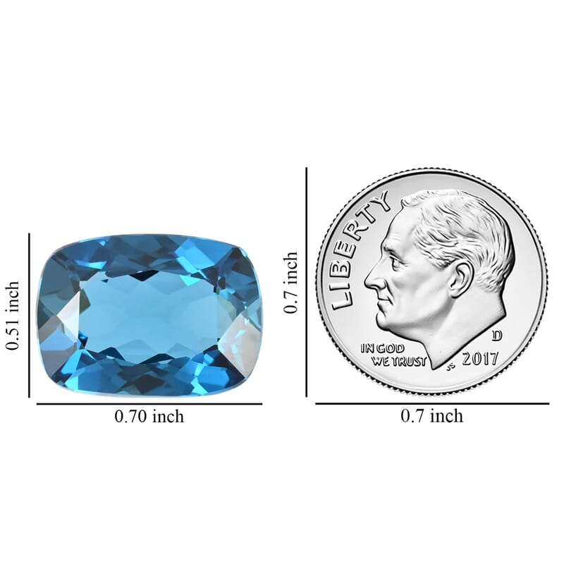 AAAA London Blue Topaz (Cush 18x13 mm) 16.00 ctw