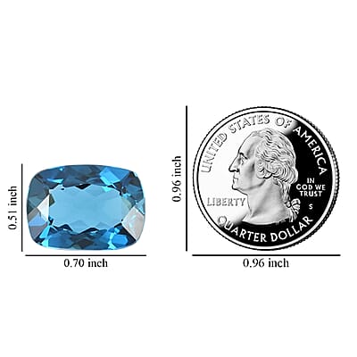 AAAA London Blue Topaz (Cush 18x13 mm) 16.00 ctw