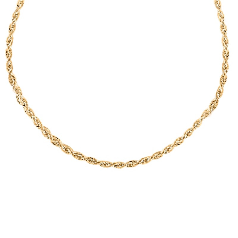 New York Closeout Deal 10K Yellow Gold 1.5mm Rope Chain Necklace 18 Inches 1.30 Grams