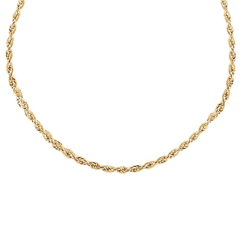 New York Closeout Deal 10K Yellow Gold 1.5mm Rope Chain Necklace 18 Inches 1.30 Grams
