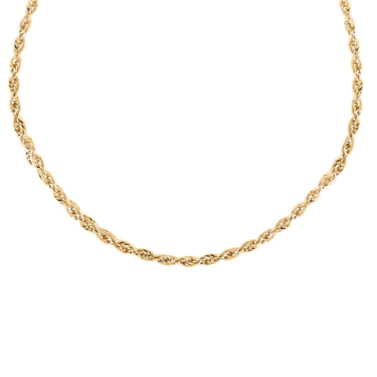 New York Closeout Deal 10K Yellow Gold 1.5mm Rope Chain Necklace 18 Inches 1.30 Grams image number 0
