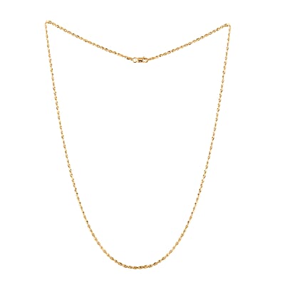 New York Closeout Deal 10K Yellow Gold 1.5mm Rope Chain Necklace 18 Inches 1.30 Grams