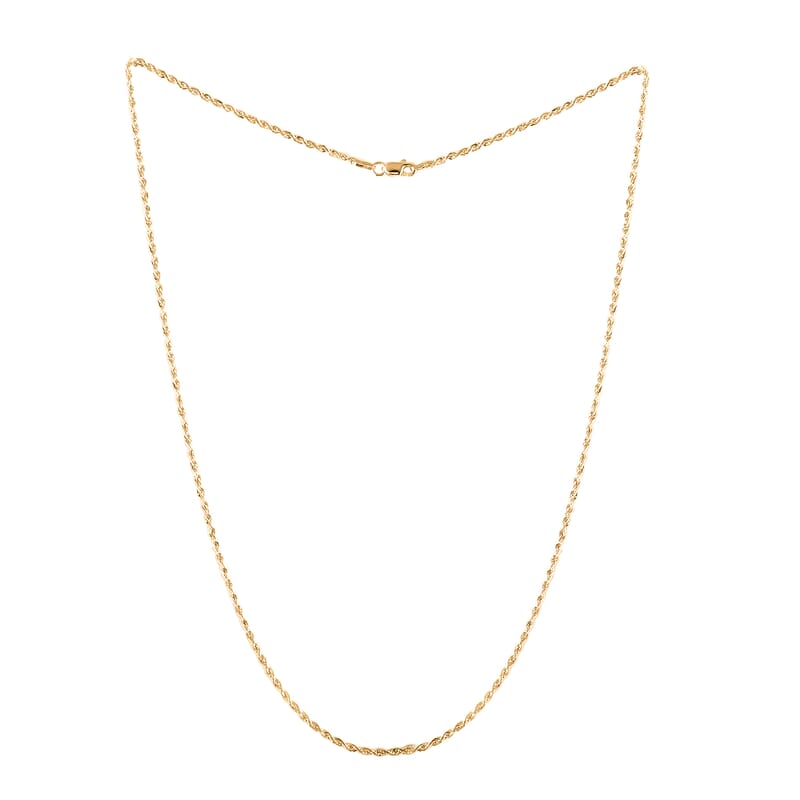 New York Closeout Deal 10K Yellow Gold 1.5mm Rope Chain Necklace 18 Inches 1.30 Grams