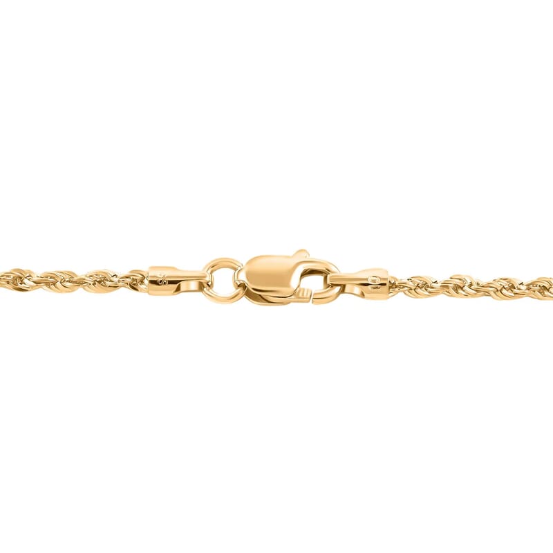 New York Closeout Deal 10K Yellow Gold 1.5mm Rope Chain Necklace 18 Inches 1.30 Grams