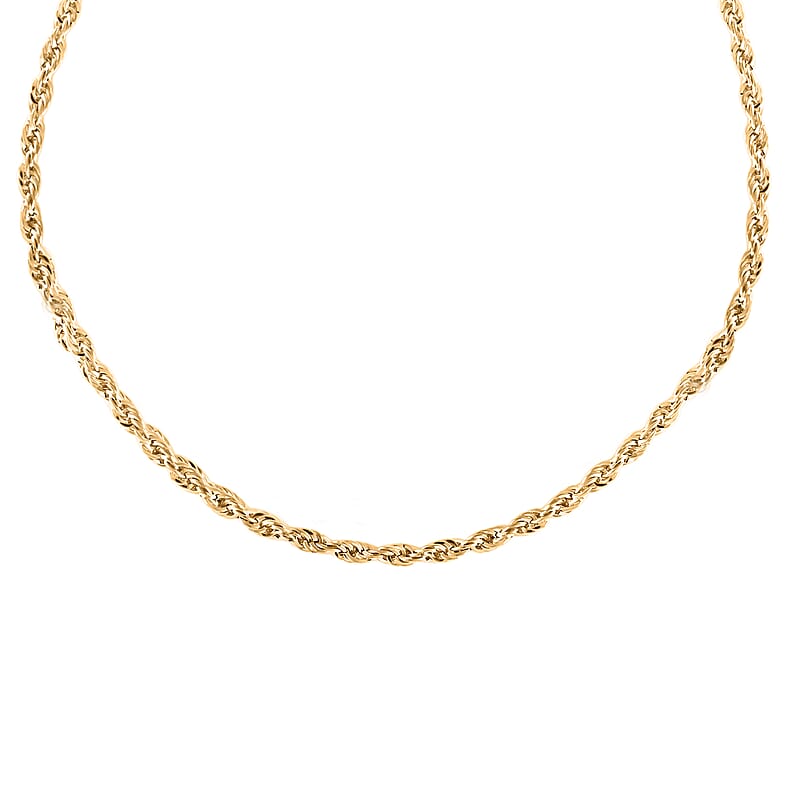 New York Closeout Deal 10K Yellow Gold 1.5mm Rope Chain Necklace 20 Inches 1.40 Grams