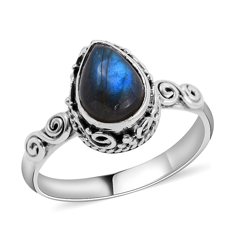 Bali Legacy Malagasy Labradorite Ring in Sterling Silver (Size 10.0) 2.50 ctw