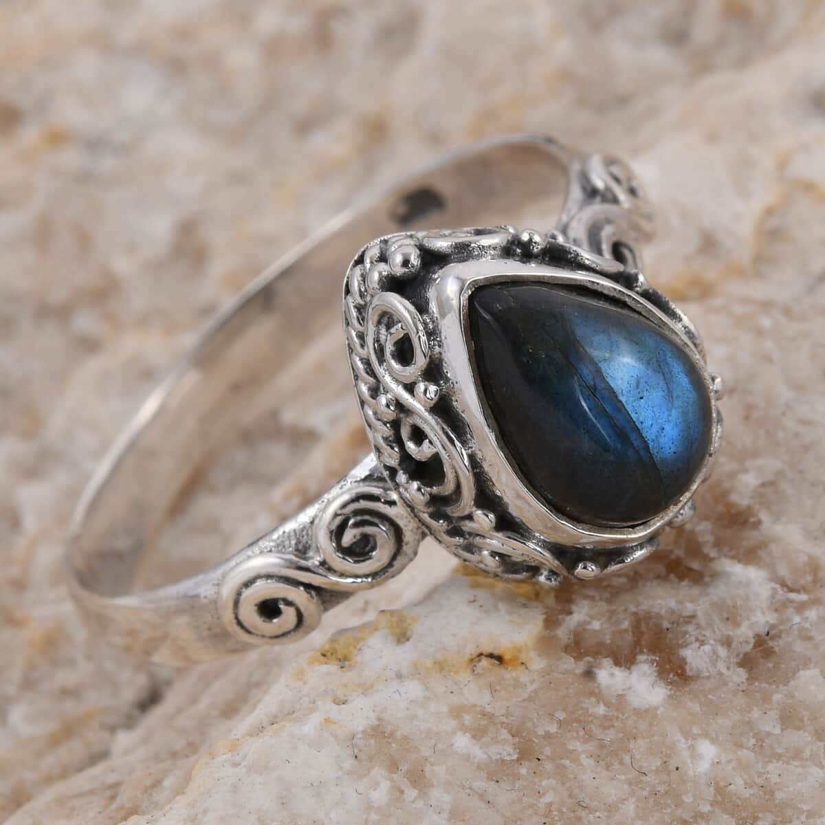 BALI LEGACY Malagasy Labradorite Ring in Sterling Silver 2.50 ctw image number 1