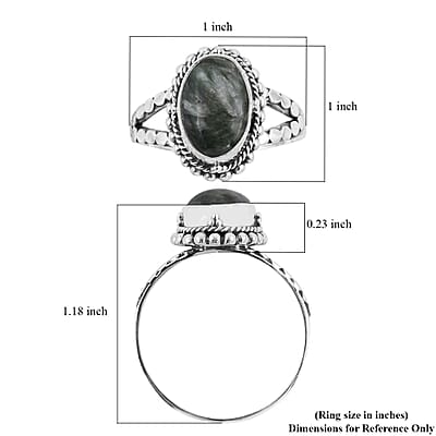 Bali Legacy Seraphinite Ring in Sterling Silver (Size 10.0) 3.00 ctw
