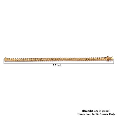 Natural Yellow Diamond I3 2 Row Bracelet in Vermeil Yellow Gold Over Sterling Silver (7.25 In) 1.50 ctw
