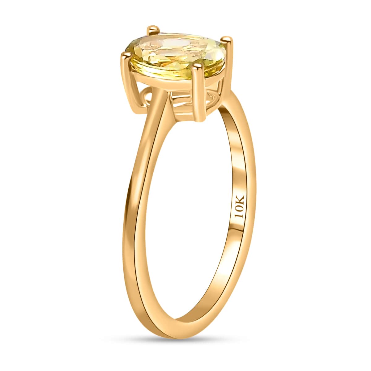 Luxoro 10K Yellow Gold Premium Canary Yellow Apatite Solitaire Ring (Size 10.0) 1.25 ctw image number 3