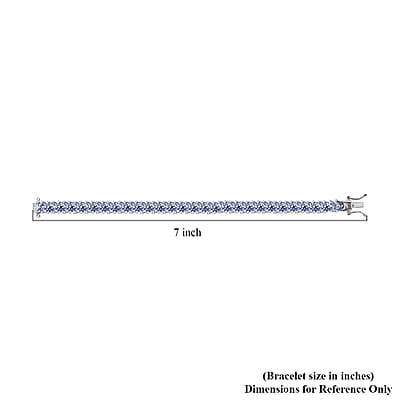 Karis Tanzanite Bracelet in Platinum Bond, Double Row Bracelet For Women (6.50 In) 8.65 ctw